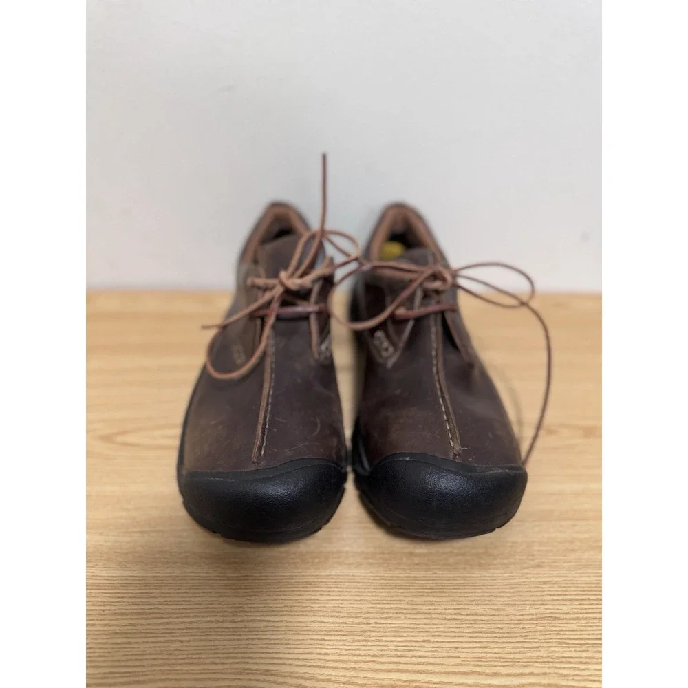 Keen Boston III Brown Leather Hiking Rubber Toe‎ Lace Up Shoes Mens Size 11